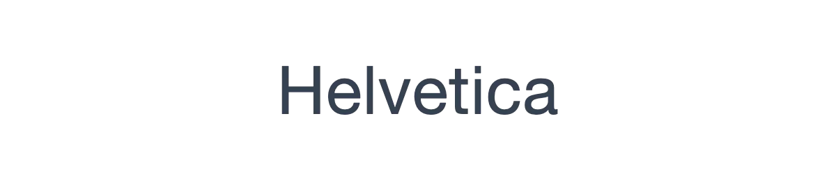 Helvetica font preview