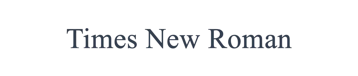 Times New Roman